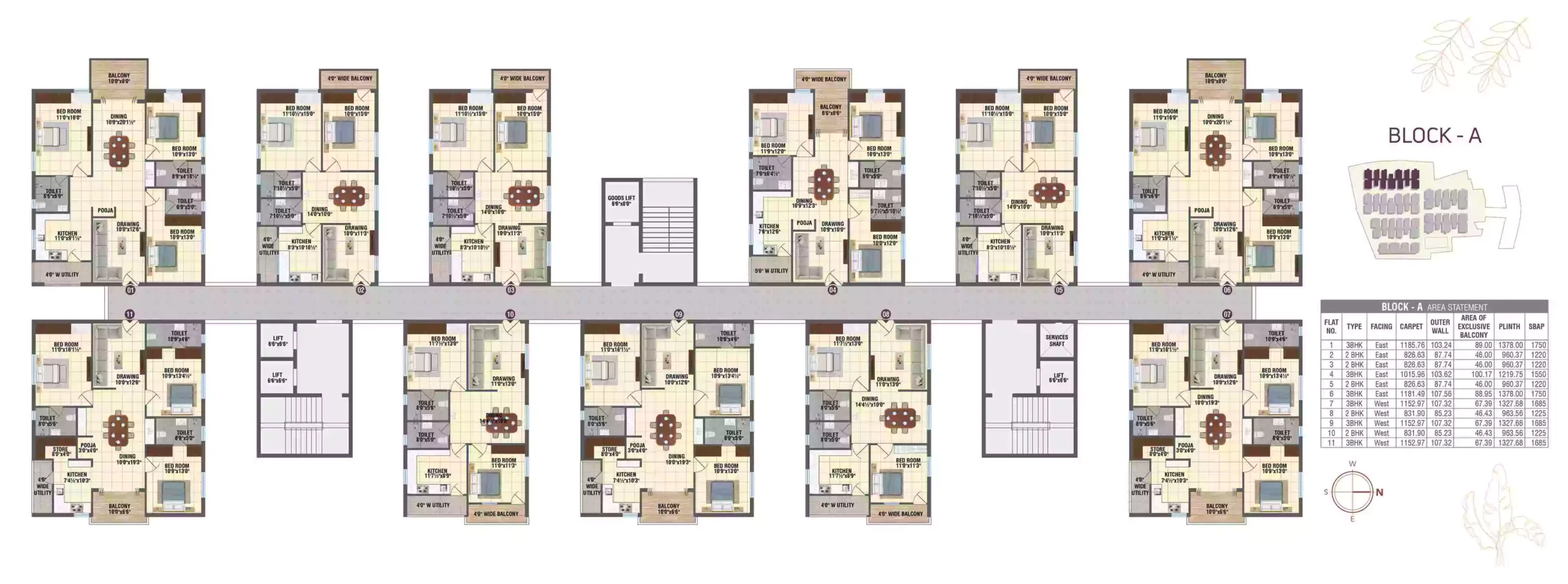 Floor Plan Block A