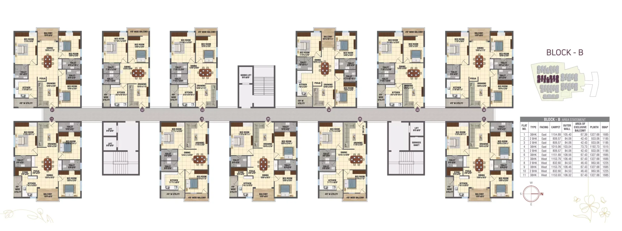 Floor Plan Block B