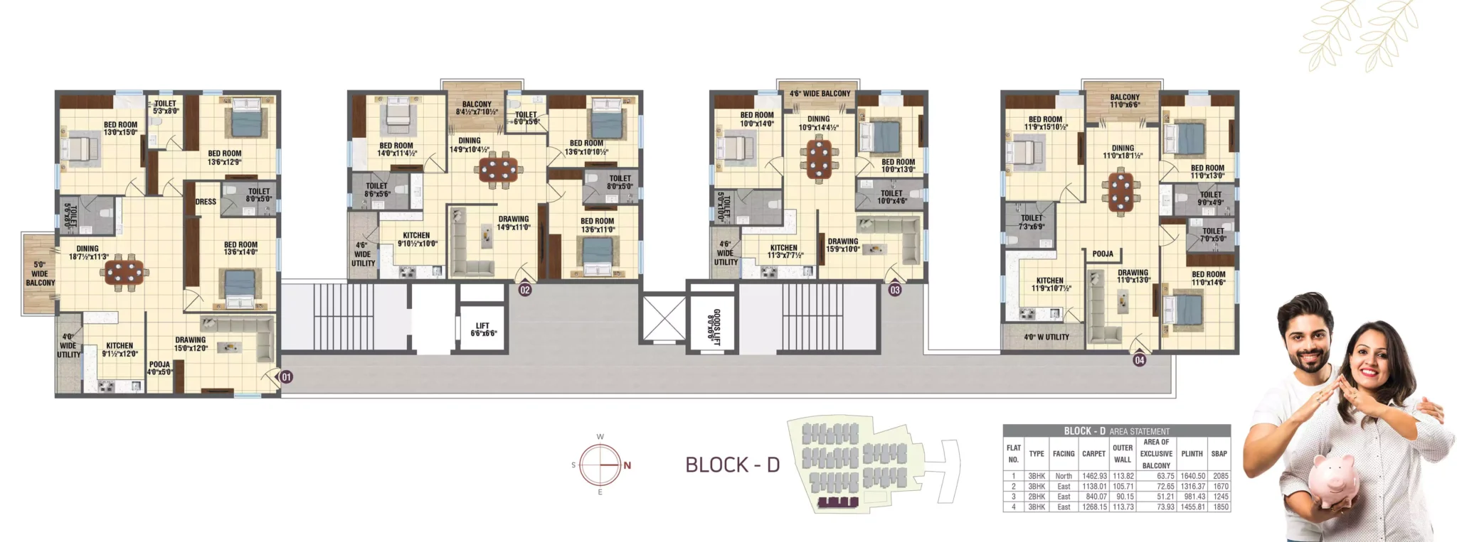 Floor Plan Block D