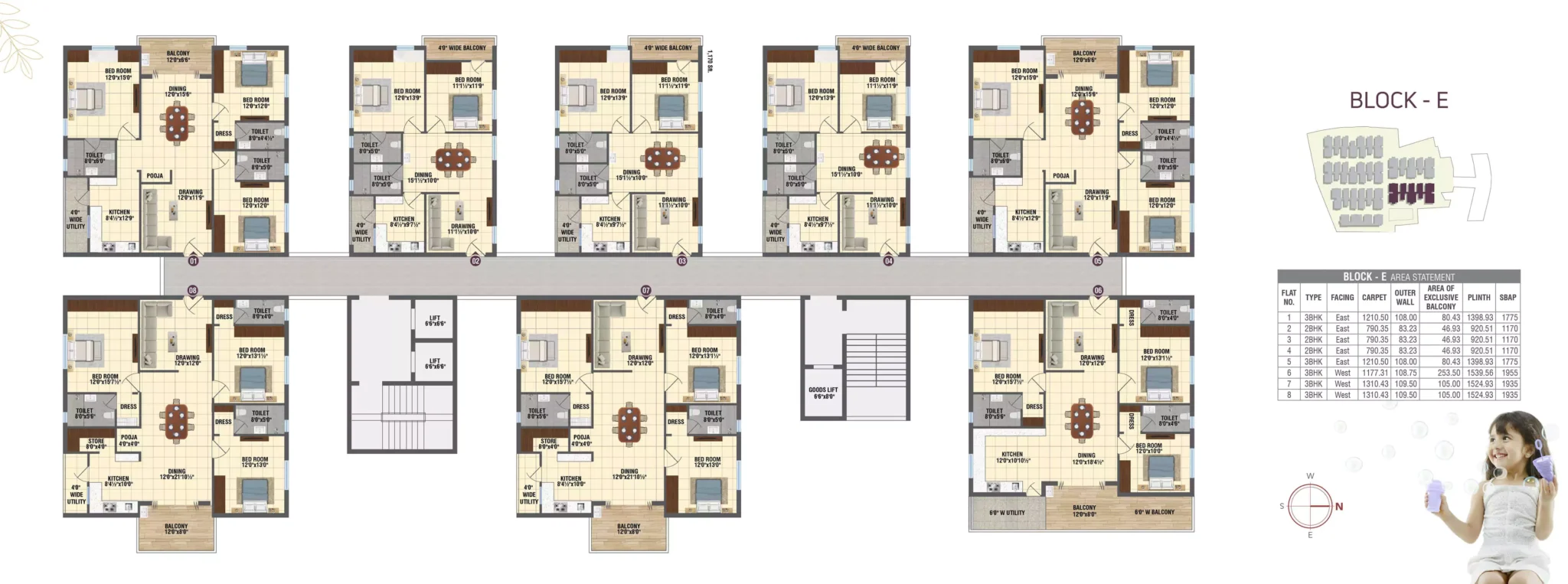 Floor Plan Block E
